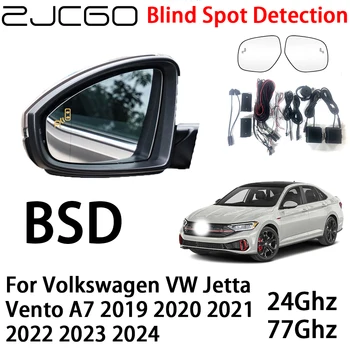 ZJCGO Автомобильная BSD Радарная Система Предупреждения Об Обнаружении Слепых Зон для Volkswagen VW Jetta Vento A7 2019 2020 2021 2022 2023 2024