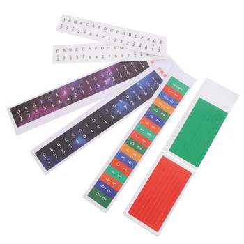 5 Комплектов 17 Клавишных Наклеек для Фортепиано с Большим Пальцем Kalimba для Музыкального Подарка Начинающему Ученику и Перкуссии Kalimba Scale Sticker(