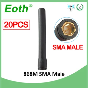 EOTH 20шт 868 МГц GSM антенна 3dbi sma штекер 915 МГц lora antene iot модуль lorawan приемник сигнала antena pigtail IPEX 1 4 MHF4