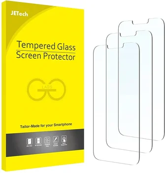 Защитная пленка JETech, совместимая с 5,4-дюймовым iPhone 13 mini, пленка из закаленного стекла, 3 упаковки