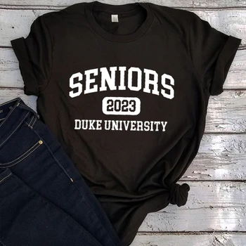 Выпускная рубашка 2023 года, футболки 2023 года, топы для колледжа на заказ, одежда Kawaii, университетская рубашка на заказ, повседневные футболки с графическим рисунком