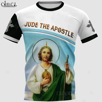 Популярная футболка Christian Jesus Catholic, топы с 3D-принтом, модные футболки Harajuku, женская мужская футболка, прямая поставка