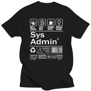 Новая мужская футболка С забавным рисунком, Модная футболка Для системного администратора, Этикетка продукта Linux Coffee, Мужская Брендовая одежда