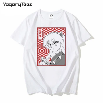 Японская манга Inuyasha kagome Love забавная аниме-футболка homme летняя футболка мужская повседневная манга футболка унисекс уличная одежда