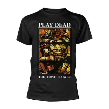 PLAY DEAD - ПЕРВАЯ ЦВЕТОЧНАЯ (ЧЕРНАЯ) ЧЕРНАЯ футболка среднего размера