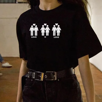 Футболка Love Is Love для ЛГБТ-прайда, женская футболка с мемами о гордости геев и лесбиянок, футболка о равенстве прав человека