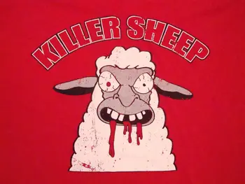 Убийца овец вампир кровожадный случайная забавная футболка XL