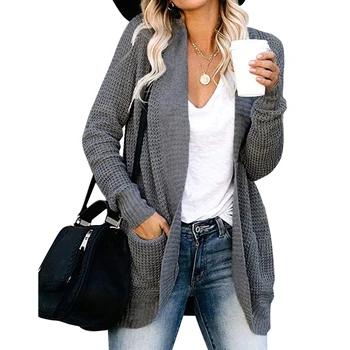 Кардиган на пуговицах с открытой передней частью, свитер с сетчатым пальто в стиле Oversize-Fit -back для работы, офиса, знакомств, покупок