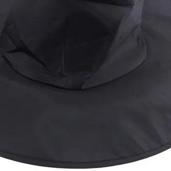 Шляпа для Хэллоуина из черной ткани Оксфорд, шляпа волшебника, реквизит для макияжа, костюм, шляпа ведьмы