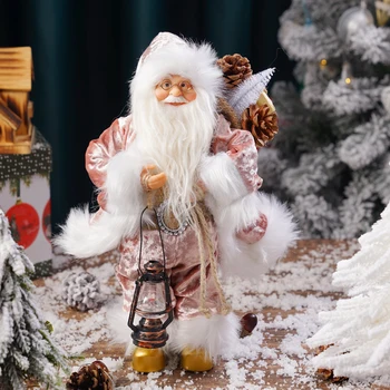 45 см Большой Санта Клаус Веселые Рождественские Украшения для Дома С Новым Годом 2023 Ткань Вязаная Одежда Кукла Декор Окна