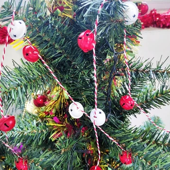 Набор рождественских колокольчиков красно-белый колокольчик для Рождественской елки подвесной колокольчик Декор DIY ремесло Домашний сад венок украшение колокольчик