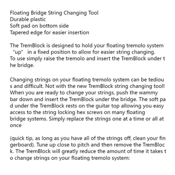 Для более быстрой замены струн Гитарный Плавающий мост Тремоло Shim-Raise Bridge