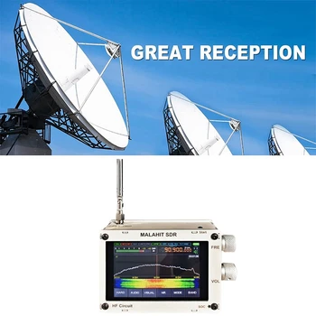 1 комплект Сенсорного экрана Malachite SDR Pro Radio Авиационного диапазона DSP SDR Приемник 50 кГц-2 ГГц 3,5-Дюймовый Портативный С Антенной (Белый)