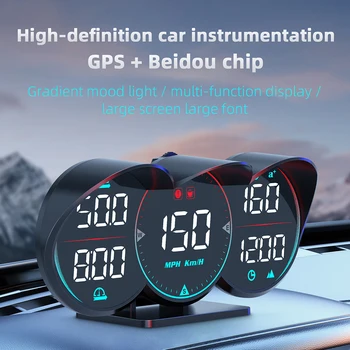 Автомобильный Головной дисплей Автомобильный Цифровой GPS HUD Головной дисплей Спидометр Сигнализация Скорости Цифровой Спидометр Головной Дисплей Отображение времени